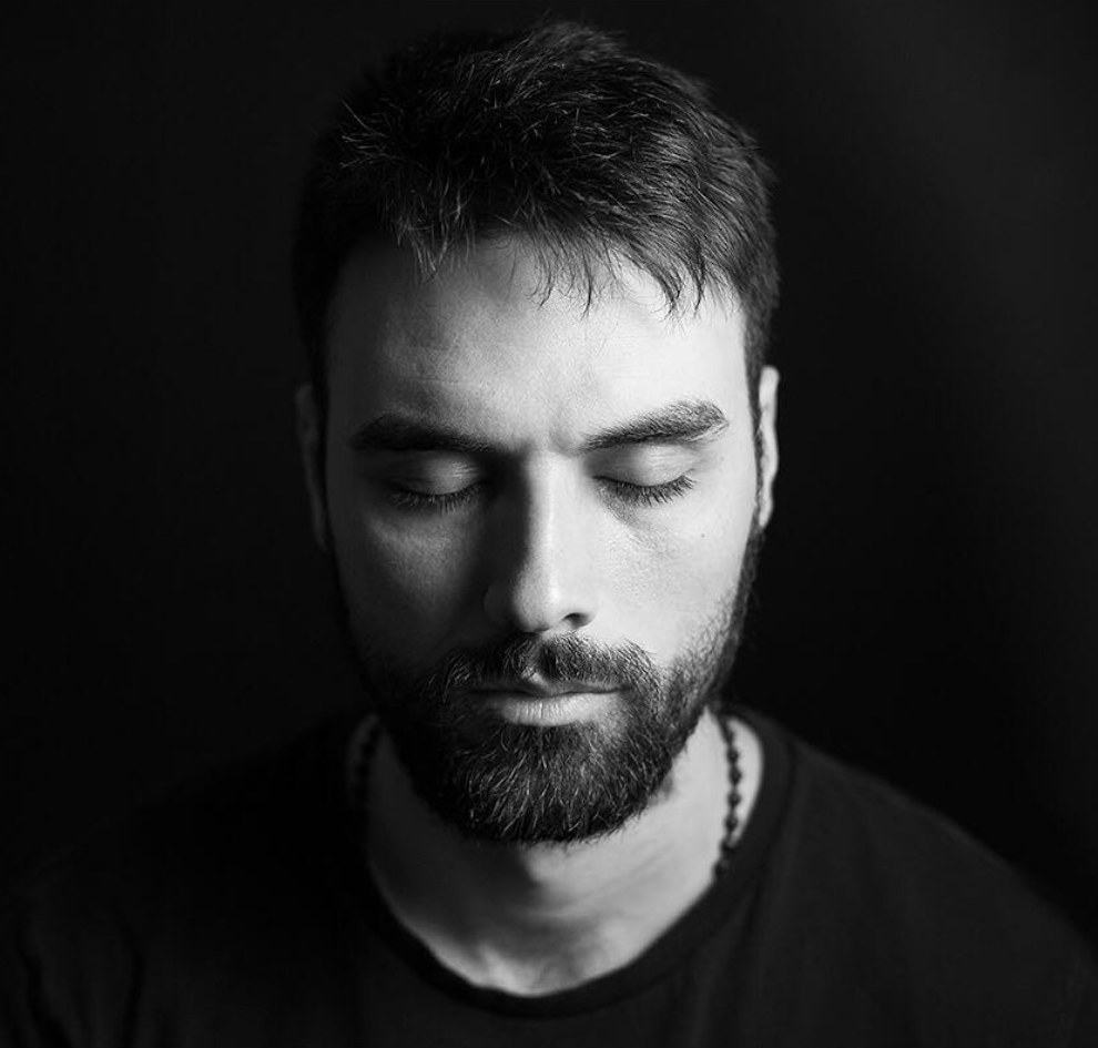 Nikolay Ignatyev in meditation, eyes closed