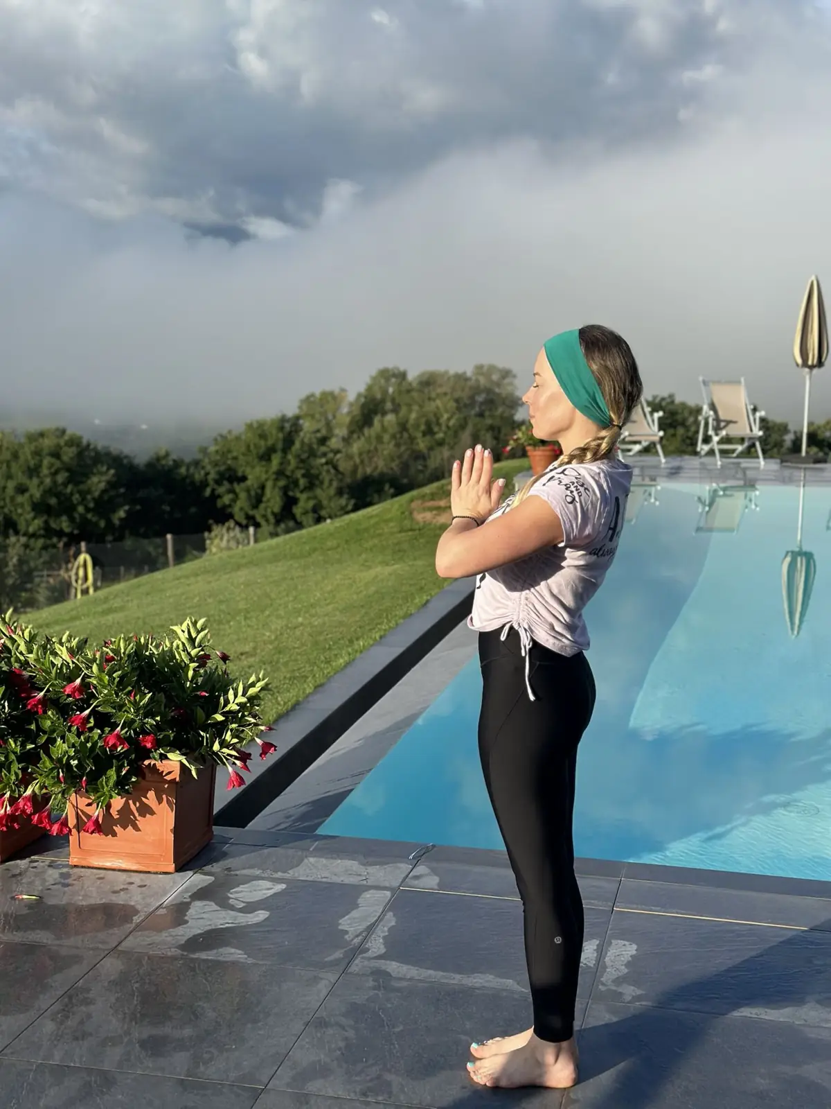 Namaste in the Tuscan countryside